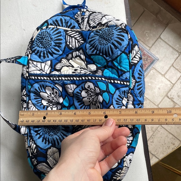 Vera Bradley Makeup Toiletries Travel Bag Blue Floral Hawaiian As Is - Picture 12 of 12